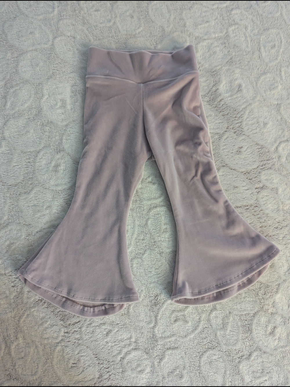 Lavender Flared Velour Pants